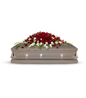 Garden of Grandeur Casket Spray from Olney's Flowers of Rome in Rome, NY